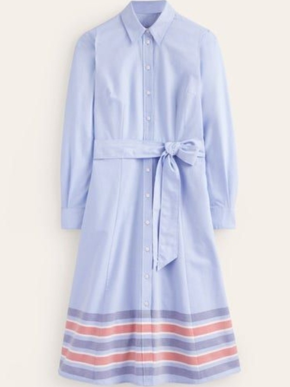 Boden NWT Kate Chambray Light Blue Shirt Dress 2P
